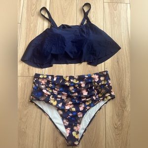 New~ 2 pc Swimsuit Peplum NWT! Plus size 4XL